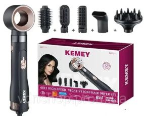 Фен для волос KEMEY 6в1 CFJ-KM-9205