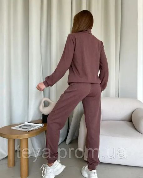 Спортивний костюм для жінок колір коричневий розмір M FI_008599 | Зображення 2