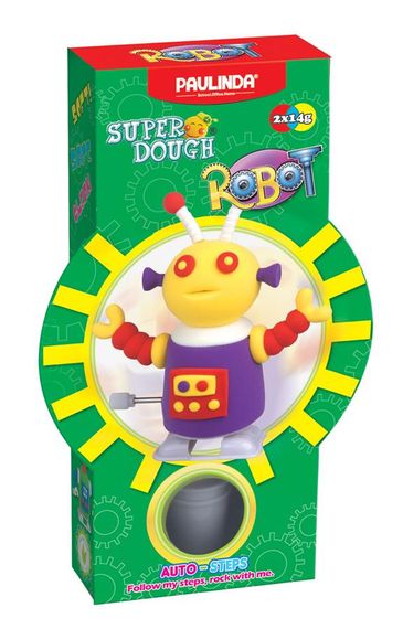 Масса для лепки Paulinda Super Dough Robot заводной механизм (шагает), фиолетовый PL-081178-4 (PL-081178-4)