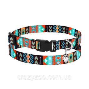 Ошейник для собак и котов Barksi нейлоновый ацтеки 1x18-28 см 49/1335/Т