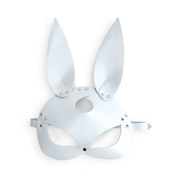 Шкіряна маска Зайчики Art of Sex Bunny mask One Size Біла | Зображення 3