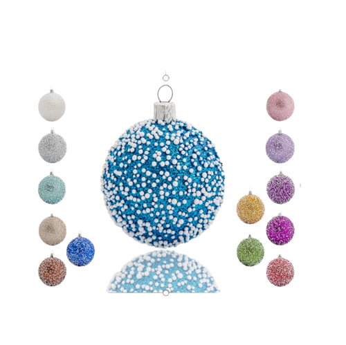 Ялинкова куля Снігопад мікс d6см КС | Зображення 1