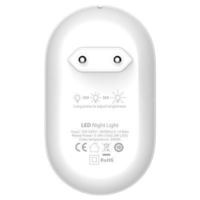 Ночник ColorWay Nightlight 0.5W (8x0.2W LED) (CW-NL08-W) | Зображення 2