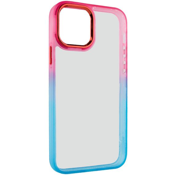 Чехол TPU+PC Fresh sip series для Apple iPhone 12 Pro / 12 (6.1") TPU+PC, Бирюзовый / Розовый