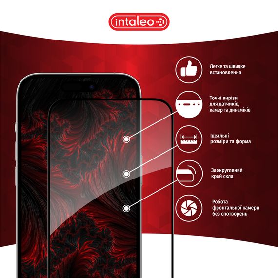 Скло захисне Intaleo Full Glue Apple iPhone 16 Pro Max Black (1283126593819) | Зображення 2
