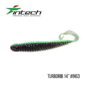 Силиконовая приманка, Съедобный силикон Intech Интеч Turborib 4"5 шт IN63