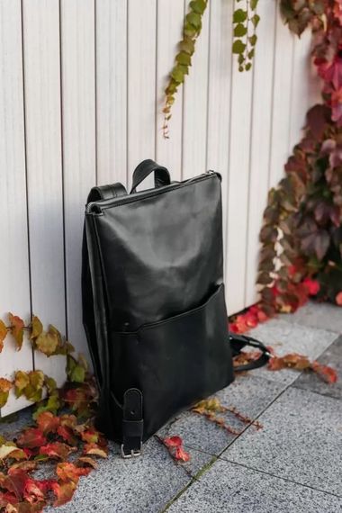 Шкіряний рюкзак Skin and Skin Flatrock M Чорний (BP09BL) | Зображення 6
