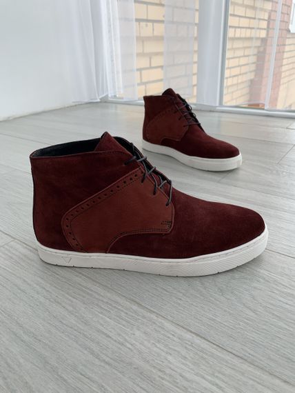 Бордовая зимняя обувь 40 42 43 45 размер | Зображення 1