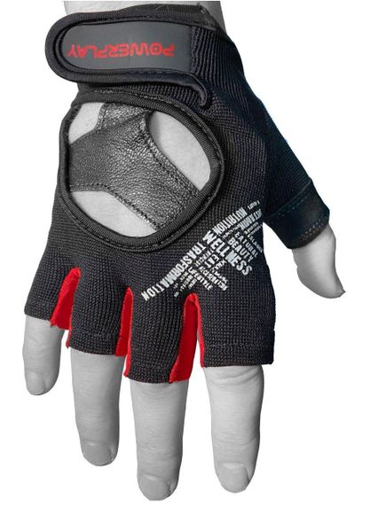 Рукавички для фітнесу PowerPlay 2222 Чорні M | Зображення 1