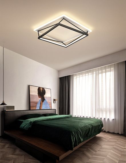 Люстра світлодіодна стельова LED світильник для квартири на стелю лед 27541 Білий 9х50х50 см. | Зображення 5