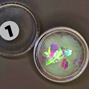 Бите скло №1 для дизайну нігтів (повна баночка)