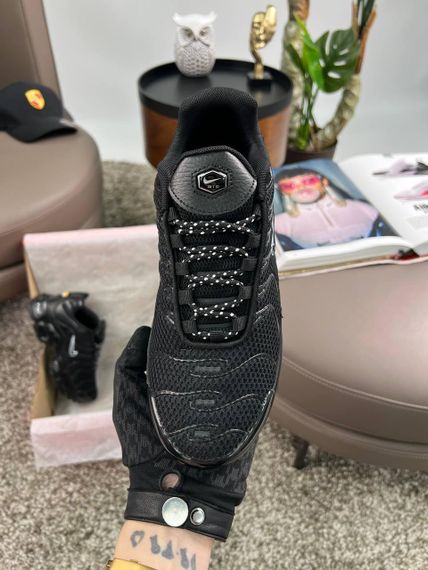 Кросівки Air Max Plus All Black White , текстиль , В'єтнам 41 26 см | Зображення 4