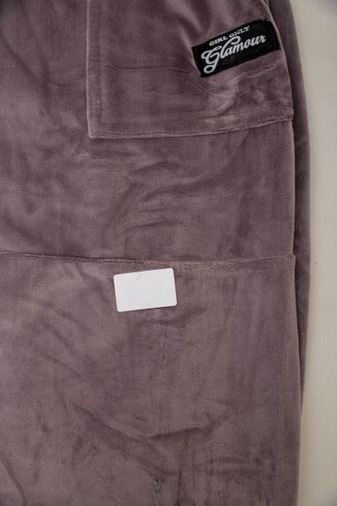 Спортивные штаны велюровые женские на флисе  -уценка, цвет мокко, 238R58649-1-U-15 | Зображення 5