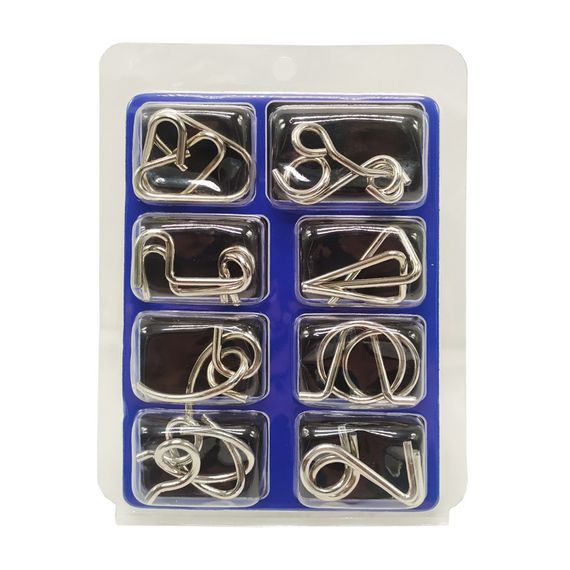 Набір металевих головоломок  2088F-G, 8 шт Блакитний