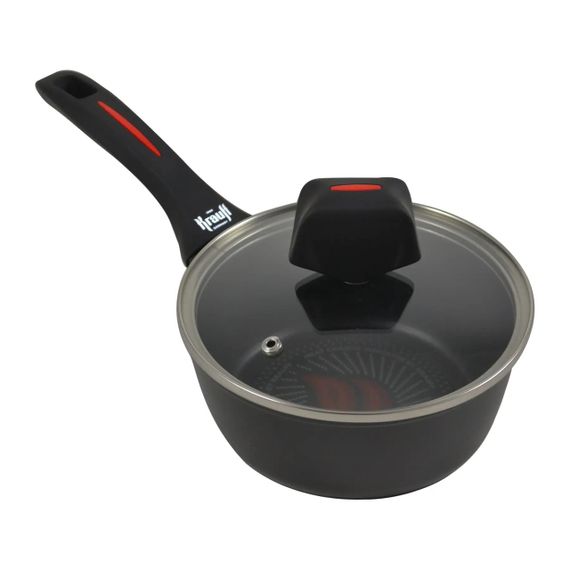 Ковш кухонный Krauff Smart Fry 25-45-158, 1 л, 16 см, алюминиевый с антипригарным покрытием и крышкой | Зображення 1