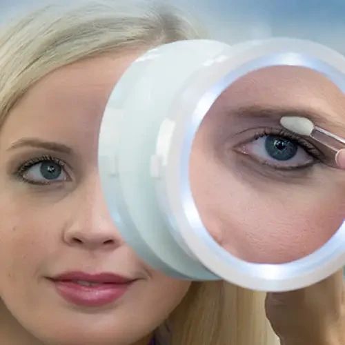 Портативне дзеркало у ванну зі світлодіодною підсвіткою Swivel Brite 360, колір білий | Зображення 2