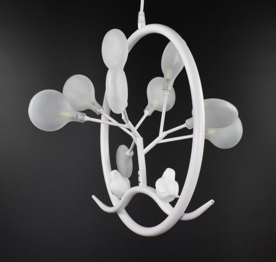 Люстра підвісна на 9 лампочок 26543 Білий 45-110х40х40 см. | Зображення 5