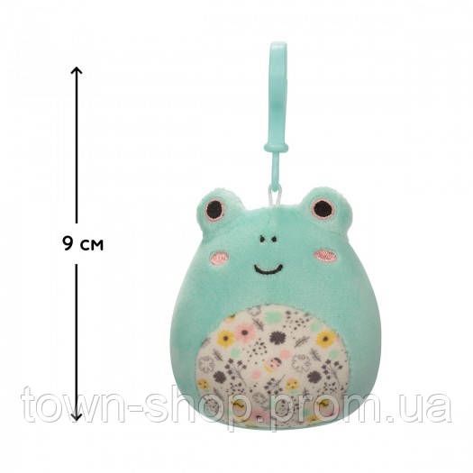 Мягкая игрушка на клипсе Squishmallows - Лягушка Фрид (9 cm) | Зображення 1