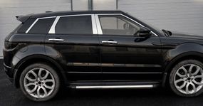Молдинг дверных стоек (6 шт, нерж.) для Range Rover Evoque 2012-2018 гг