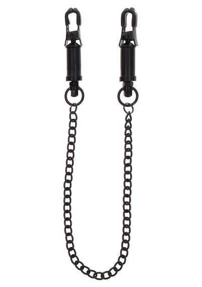 Затискачі на соски Heavy Duty Adjustable Clamps чорні 52 см TABOOM Sex Aura | Зображення 3