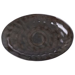 Тарілка порцелянова плоска овальна 35 х 23.5 см сервірувальне блюдо для нарізки Lugi HP23392