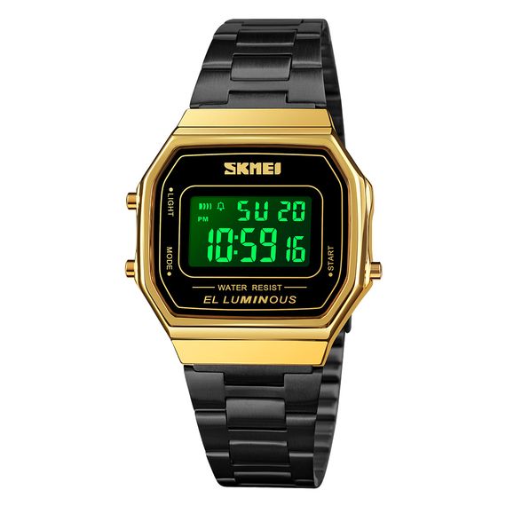 Чоловічий годинник Skmei 1647GDBK Gold-Black | Зображення 1
