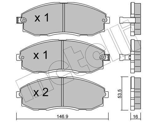 Колодки тормозные передние Hyundai H-1 97-07 22-0297-0 | Зображення 1