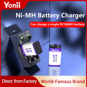 Зарядний пристрій для акумуляторів AA, AAA, 9 V, Ni-MH, 8.4 V Li-ion, 2 слоти Type-C