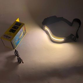 Фонарь на голову для бега BL-W689-LM+3COB, Налобный фонарь с ремешком на голову, Фонарик налобник UQ-38