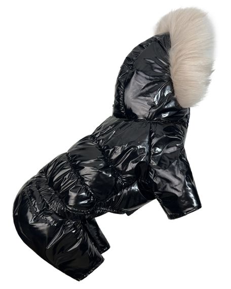 Зимовий комбінезон лакований чорний A-69 | Зображення 1