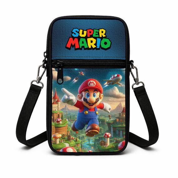 Сумка-чохол для телефону Супер Маріо дитяча сумка через плече, водонепроникна міні-сумка (4921)