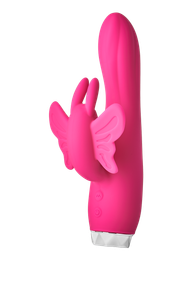 Вибратор кролик в виде Бабочки Dream Toys Flirts Butterfly, розовый, 17 см х 3 см sexstyle