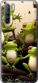 Чехол на Oppo Reno 3 Жабки "5656u-1901-17620"