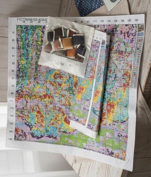 Набор для вышивки крестом "Охранник леса" 11CT, 40x40 см, канва Аида с нанесенным рисунком | Зображення 9