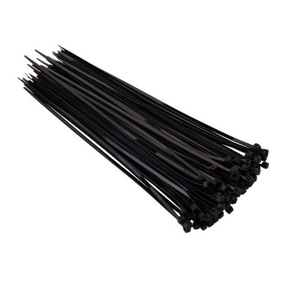 Хомут пластиковий 3,6*250 мм, чорний, 100 од. INTERTOOL TC-3626 | Зображення 1
