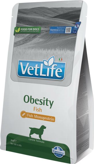 Сухий корм для собак із зайвою вагою Farmina Vet Life Dog Obesity Fish, 2 кг