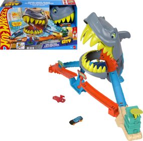 Трек Хот Вілс Сіті Небезпечні істоти Пляжна атака акули Оригінал Hot Wheels City Shark Chomp Beach