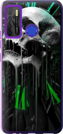 Чехол на Tecno Spark 5 Pro KD7 Череп-часы "4100u-2445-17620"