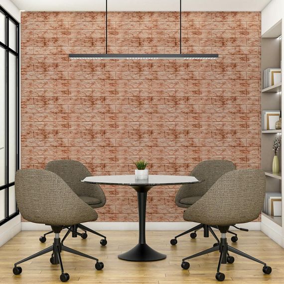 Декоративная 3D панель самоклейка 700x770x5мм Мрамор красный (кирпич) (063) SW-00000035 | Зображення 4