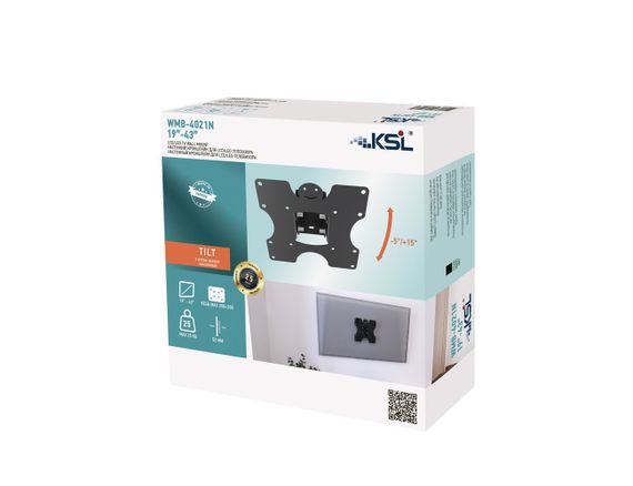 Наклонное крепление для ТВ 19-43&quot; KSL WMB-4021N (WMB-4021N) | Зображення 3