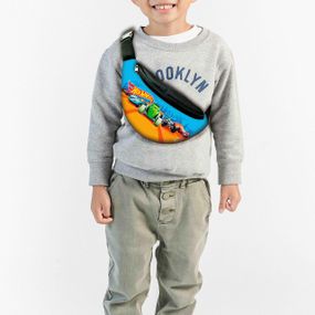 Сумка-бананка дитяча Хот Вілс "Hot Wheels" з принтом, 32х15см, сумка для хлопчика через плече (00159)