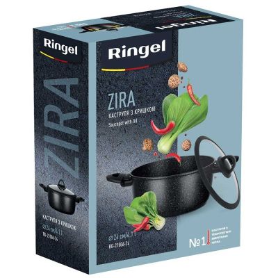 Каструля Ringel Zira з кришкою низька 4.1 л (RG-21006-24) | Зображення 5