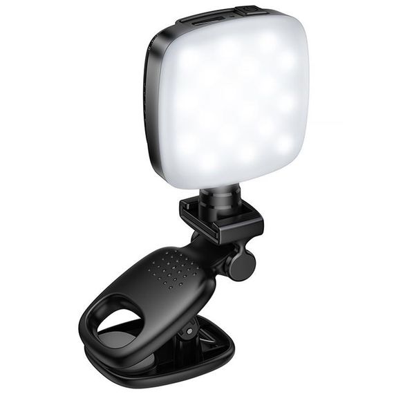 Портативна лампа для селфі Hoco K28 Square Selfie Light 200 mAh Black | Зображення 3
