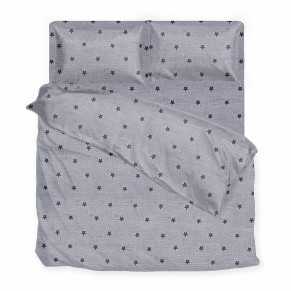 Комплект постельного белья SoundSleep Gray Stars бязь подростковый 160х215 см серый (2800004775250)