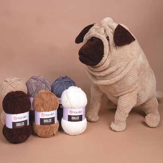 YarnArt Dolce 748 червоний ярнарт дольче плюшева пряжа для в'язання | Зображення 2