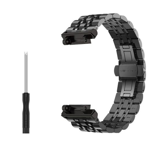 Металевий ремінець Primolux Steel Link для годинника Xiaomi Amazfit T-Rex 2 (A2170) - Black | Зображення 3
