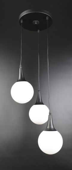 Люстра підвісна LOFT на 3 лампочки 25970 Чорний 35-90х35х35 см.