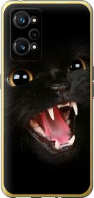 Чехол на Realme GT Neo 3T Чёрная кошка "932u-2960-17620"