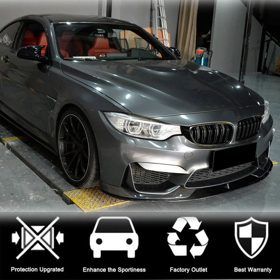 Накладка на передній бампер Lip V2 (для F80, Карбон) для BMW 3 серія F-30/31/34 2012-2019 рр | Зображення 1