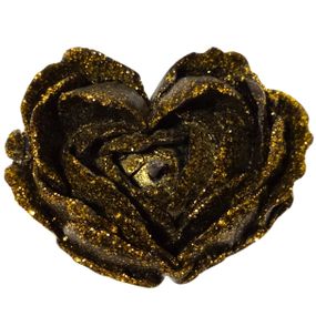 Свічка низькотемпературна у вигляді троянди з глітером GlowKink чорна, М Sex Aura